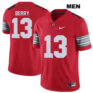 Men's NCAA Ohio State Buckeyes Rashod Berry #13 College Stitched 2018 Spring Game Authentic Nike Red Football Jersey KR20I01II